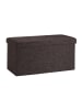 relaxdays Faltbare Sitzbank in Braun - (B)76 x (H)38 x (T)38 cm