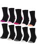 Occulto 10er Pack Baumwollsocken Gertrud in Schwarz/Pink