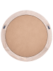 Beliani Wandspiegel BANNE in Braun - (W) 80 x (H) 80 x (L) 3 cm