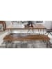 FineBuy Sitzbänk in Braun / Sheesham / 120x40x45