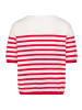 CARTOON Strickpullover mit Rundhalsausschnitt in Cream/Red