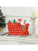 HOMCOM Weihnachts-Adventskalender-22,5L x 8B x 36H cm-Rot
