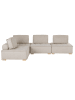 Beliani 4-tlg Modulsofa TIBRO in Beige/Heller Holzfarbton
