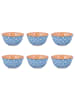 Butlers Schale ORNAMENTS 6er-Set in Blau-Orange