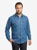 Checker Hemd Dynasty Denim in Mid Blue, Navy