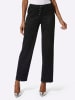 creation L Velourslederimitat-Hose in schwarz