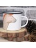 Mr. & Mrs. Panda XL Emaille Tasse Pferd Springen ohne Spruch in Weiß