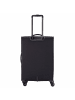 travelite Chios - 4-Rollen-Trolley M 67 cm erw. (schwarz) in schwarz