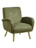 Beliani Sessel PLASSEN in Grün/Braun - (W) 73 x (H) 82 x (L) 53 cm