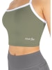 Circle Five Sporttop mit integriertem BH mit leichter Stützkraft in Oliv