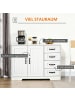 HOMCOM Sideboard-105L x 40B x 76H cm-Weiß