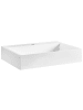 Beliani Waschbecken QUENKO in Weiß - (W) 60 x (H) 12 x (L) 38 cm