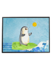 Mr. & Mrs. Panda Schreibtischunterlage Pinguin Surfer ohne Spruch in Eisblau