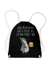 Mr. & Mrs. Panda Stofftasche Pinguin Bier mit Spruch in Schwarz