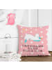 Mr. & Mrs. Panda Sofakissen Einhorn Sternenhimmel mit Spruch in Rot Pastell