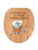 Mr. & Mrs. Panda WC Brille Pinguin & Maus Wanderer mit Spruch in Braun