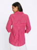 Sieh an! Longbluse in weiß-pink-gestreift