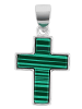 Adeliás Damen Anhänger – Kreuz Kreuzanhänger aus 925 Silber in silber