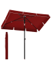 SONGMICS Sonnenschirm Sheld in Rot - (D)200 x (H)215 cm