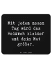 Mr. & Mrs. Panda Mouse Pad Spruch Heimweh überwinden Mut mit Spruch in Schwarz