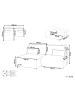 Beliani Modulsofa NERBO in Grau/Braun - (W) 200 x (H) 97 x (L) 154 cm