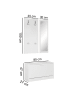 FineBuy Garderobe in Weiß / Spanplatte / 80x27x180