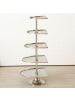 Boltze Etagere MAXIMA XXL Halbrund Metall Silber 5-stöckig 150 cm