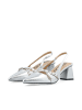 Bianco Slingbacks in Silver