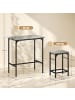 HOMCOM Bartisch Set in Grau 80L x 50B x 87H cm