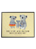 Mr. & Mrs. Panda Schreibtischauflage Koala Familie mit Spruch in Gelb Pastell