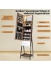 COSTWAY Schmuckschrank mit LED in Braun