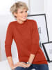 Sieh an! Stehkragenpullover in terrakotta