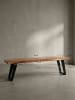 KADIMA DESIGN Esszimmerbank 140x40x45,5 cm Massivholz / Metall mit