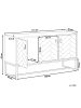 Beliani Sideboard NUEVA in Weiß/Braun/Schwarz - (W) 112 x (H) 62 x (L) 39 cm