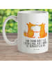 Mr. & Mrs. Panda Kaffeetasse Füchse Liebe mit Spruch in Weiß
