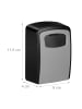 relaxdays Schlüsseltresor in Schwarz/Grau - (B)9 x (H)11,5 x (T)4 cm