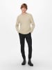 Only&Sons Dünner Langarm Strickpullover Rundhals Basic Sweater ONSPANTER in Beige