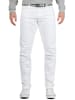 Cipo & Baxx Herren Regular Fit Jeans Mid Waist in White