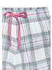 VIVANCE DREAMS Pyjamashorts in graublau-weiß-kariert