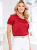 Sieh an! Satin-Bluse in rot