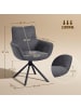 HOMCOM Esszimmerstuhl in Dunkelgrau 67L x 64B x 87H cm