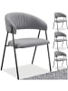 tectake Armlehnstuhl mit Steppmuster, Webstoff, gepolstert, 60 x 58 x 85 cm