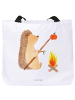 Mr. & Mrs. Panda Tasche Igel Grillen ohne Spruch in Weiß