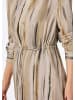 GOLDNER Longbluse in beige / gemustert