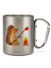 Mr. & Mrs. Panda Thermotasse Igel Grillen ohne Spruch in Silber
