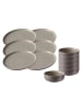 12er Set Frühstücksset Jasper in Taupe