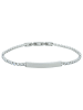 Adeliás Damen Armband aus Edelstahl mit Strass Steinchen 21,5 cm in silber