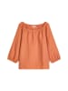 Marc O'Polo Leinen-Carmenbluse regular in Warm Orange