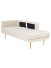 Beliani Chaiselongue MIRAMAS in Beige/Gold - (W) 171 x (H) 63 x (L) 79 cm
