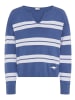Kangaroos Strickpullover in blau geringelt